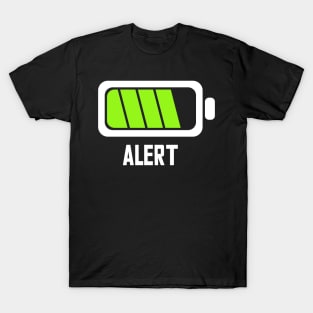 ALERT - Lvl 5 - Battery series - Tired level - E2b T-Shirt